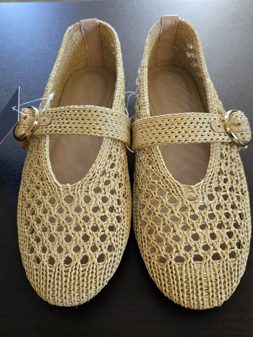 Women's Univeral Thread Sia Crochet Mary Jane Summer Flats